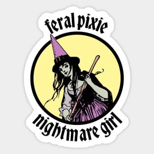 Feral Pixie Nightmare Girl Sticker